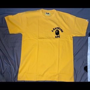 Yellow/Black BAPE Silicon college tee